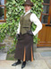 J 6 waistcoat  with  brown velvet trim. shown with toning brown skirt.JPG